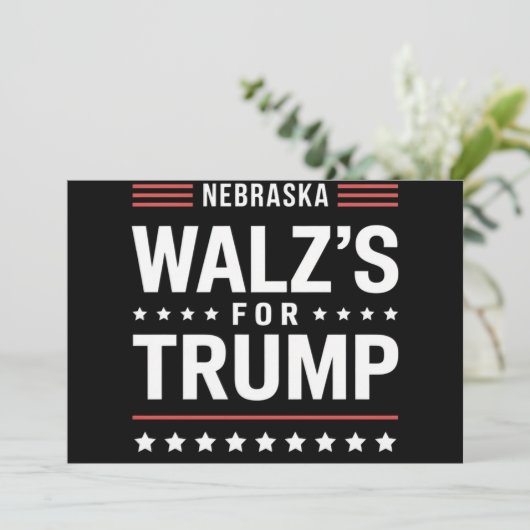 Grappige Trump Vance Walz voor Trump Nebraska Kaart (Staand voorkant)