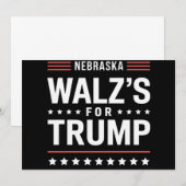 Grappige Trump Vance Walz voor Trump Nebraska Kaart (Voorkant / Achterkant)