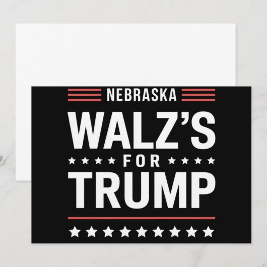 Grappige Trump Vance Walz voor Trump Nebraska Kaart (Voorkant / Achterkant)