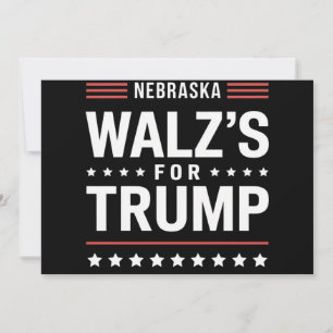 Grappige Trump Vance Walz voor Trump Nebraska Kaart