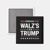 Grappige Trump Vance Walz voor Trump Nebraska Magneet (Voorkant / Achterkant)