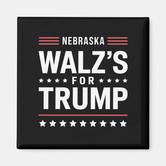 Grappige Trump Vance Walz voor Trump Nebraska Magneet (Voorkant)
