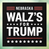 Grappige Trump Vance Walz voor Trump Nebraska Raamsticker (Vel 3)