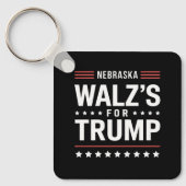 Grappige Trump Vance Walz voor Trump Nebraska Sleutelhanger (Voorkant)
