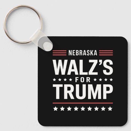 Grappige Trump Vance Walz voor Trump Nebraska Sleutelhanger (Voorkant)
