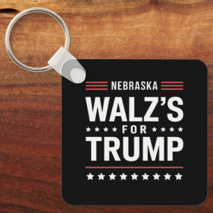 Grappige Trump Vance Walz voor Trump Nebraska Sleutelhanger