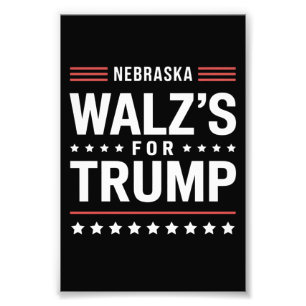 Grappige Trump Vance Walz's Voor Trump Nebraska Foto Afdruk