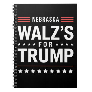 Grappige Trump Vance Walz's Voor Trump Nebraska Notitieboek