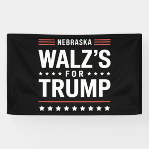 Grappige Trump Vance Walz's Voor Trump Nebraska Spandoek