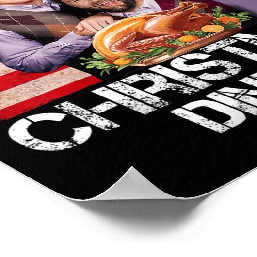 Grappige Trump Vance winnaar Kerstdiner S Poster (Hoek)