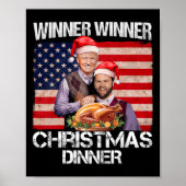 Grappige Trump Vance winnaar Kerstdiner S Poster (Voorkant)
