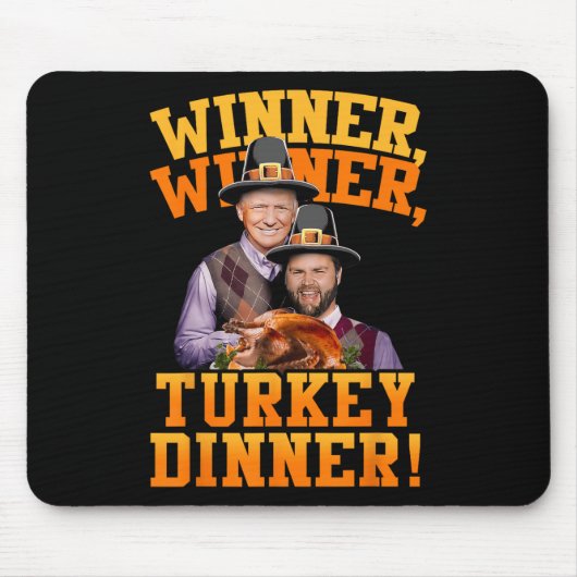 Grappige Trump Vance winnaar Turkije diner dan Muismat (Voorkant)