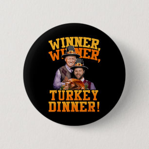 Grappige Trump Vance winnaar Turkije diner dan Ronde Button 5,7 Cm