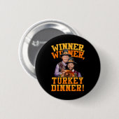Grappige Trump Vance winnaar Turkije diner dan Ronde Button 5,7 Cm (Voorkant /achterkant)