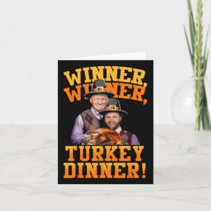Grappige Trump Vance Winnaar Winnaar Turkije Diner Kaart