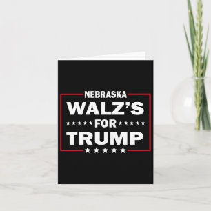Grappige Trump Vance W's voor Trump Nebraska Manne Kaart