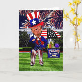 Grappige Trump Verjaardag Kaart - Uncle Donald (Gele Bloem)