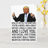 Grappige Trump Verjaardag Kaart voor Mama Kaart (Gele Bloem)
