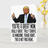 Grappige Trump Verjaardag Kaart voor Mama, Moederd (Gele Bloem)