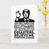 Grappige Trump Verjaardag Kaart voor papa, grote p (Gele Bloem)