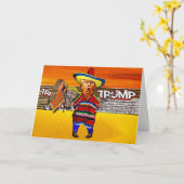 Grappige Trump Verjaardag Kaart - Wall (Gele Bloem)