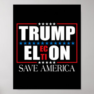 Grappige Trump Verkiezing Vlag VS Trump Elon Save Poster