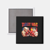 Grappige Trump vs Xi Jinping Boxing Match Magneet (Voorkant / Achterkant)