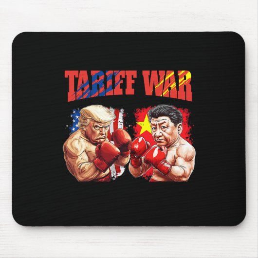 Grappige Trump vs Xi Jinping Boxing Match Muismat (Voorkant)