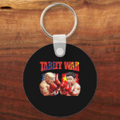 Grappige Trump vs Xi Jinping Boxing Match Sleutelhanger (Voorkant)