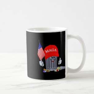Grappige Trump vuilnis kan cartoon karakter Amerik Koffiemok
