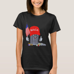 Grappige Trump vuilnis kan cartoon karakter Amerik T-shirt