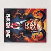 Grappige Trump w / Horns gekozen een Legpuzzel (Horizontaal)