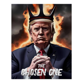 Grappige Trump w / Horns gekozen een Perfect Poster