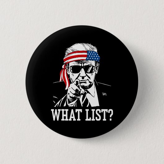 Grappige Trump Wat Lijst 2 Ronde Button 5,7 Cm (Voorkant)