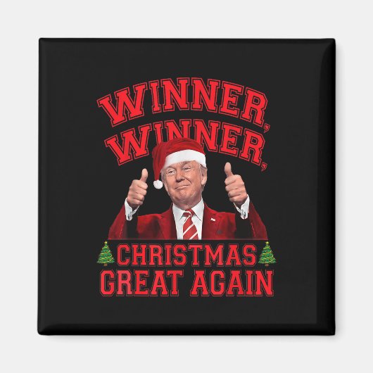 Grappige Trump Winnaar Kerst weer geweldig XM Magneet (Voorkant)