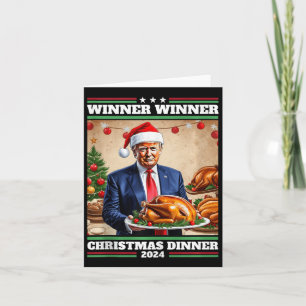Grappige Trump winnaar Kerstdiner Tank To Kaart