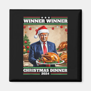 Grappige Trump winnaar Kerstdiner Tank To Magneet