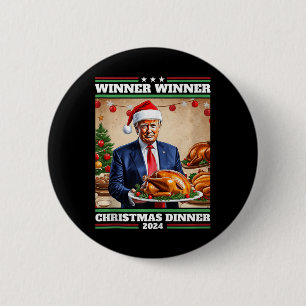 Grappige Trump winnaar Kerstdiner Tank To Ronde Button 5,7 Cm