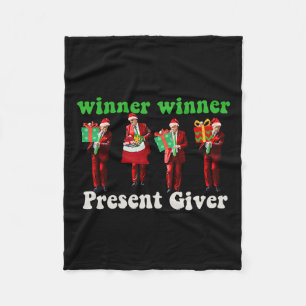 Grappige Trump Winnaar Kerstgever Trump Day Fleece Deken
