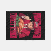 Grappige Trump Winnaar Turkije Diner Thanksgiving Fleece Deken (Voorkant (Horizontaal))