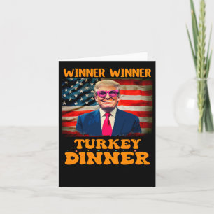 Grappige Trump Winnaar Turkije Diner Thanksgiving Kaart