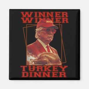 Grappige Trump Winnaar Turkije Diner Thanksgiving Magneet