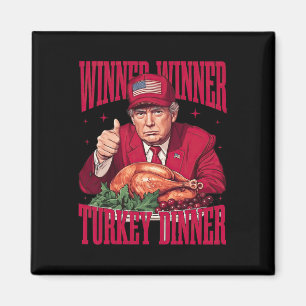 Grappige Trump Winnaar Turkije Diner Thanksgiving Magneet