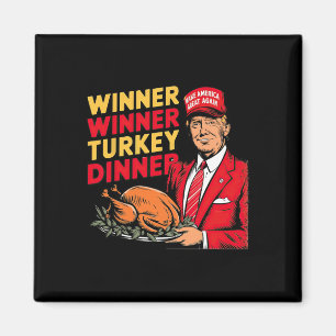 Grappige Trump Winnaar Turkije Diner Thanksgiving Magneet