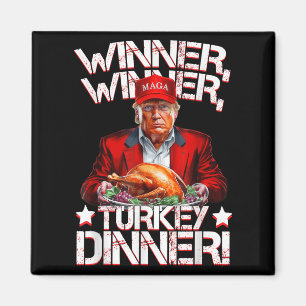Grappige Trump Winnaar Turkije Diner Thanksgiving Magneet