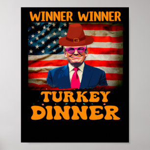 Grappige Trump Winnaar Turkije Diner Thanksgiving Poster