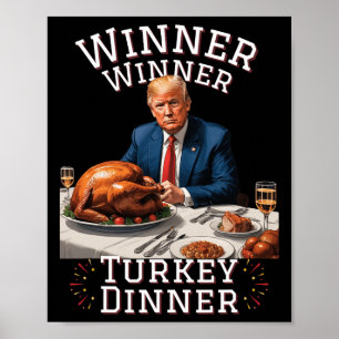 Grappige Trump Winnaar Turkije Diner Thanksgiving Poster