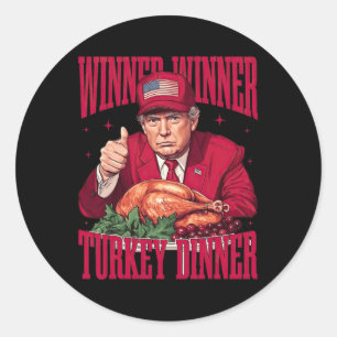 Grappige Trump Winnaar Turkije Diner Thanksgiving Ronde Sticker