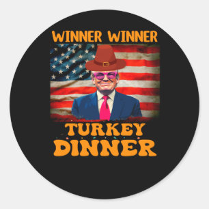 Grappige Trump Winnaar Turkije Diner Thanksgiving Ronde Sticker