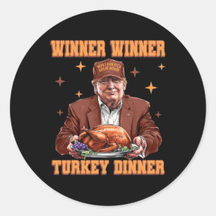 Grappige Trump Winnaar Turkije Diner Thanksgiving Ronde Sticker